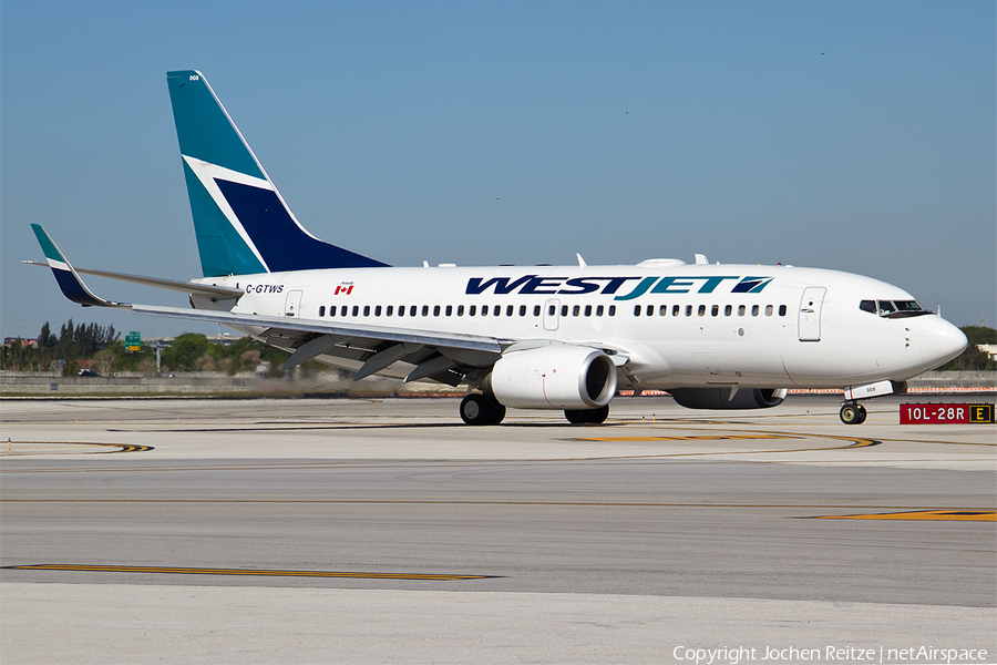 WestJet Boeing 737-76N (C-GTWS) | Photo 38452