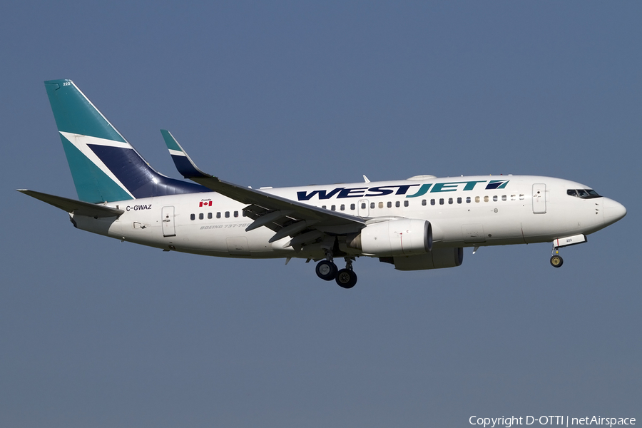 WestJet Boeing 737-7CT (C-GWAZ) | Photo 443923
