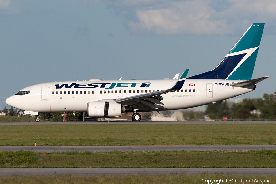 WestJet Boeing 737-7CT (C-GWSN) | Photo 176206