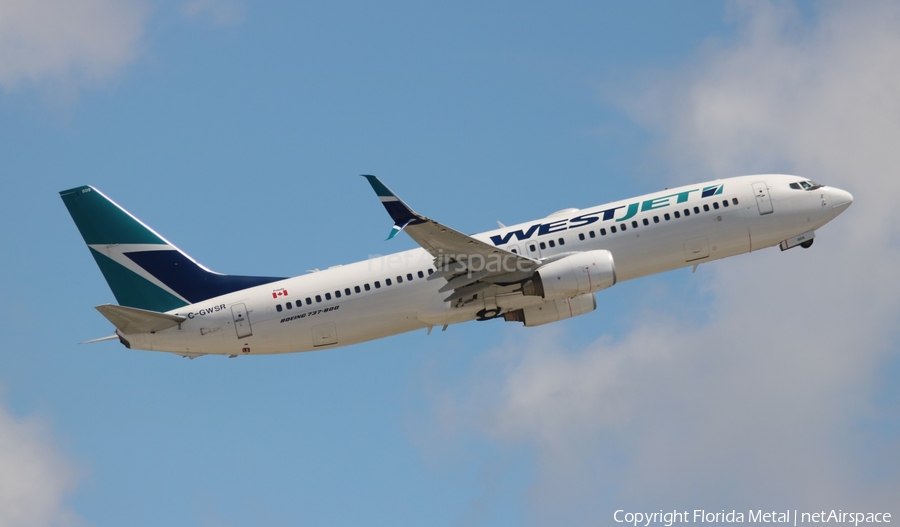 WestJet Boeing 737-8Q8 (C-GWSR) | Photo 312656