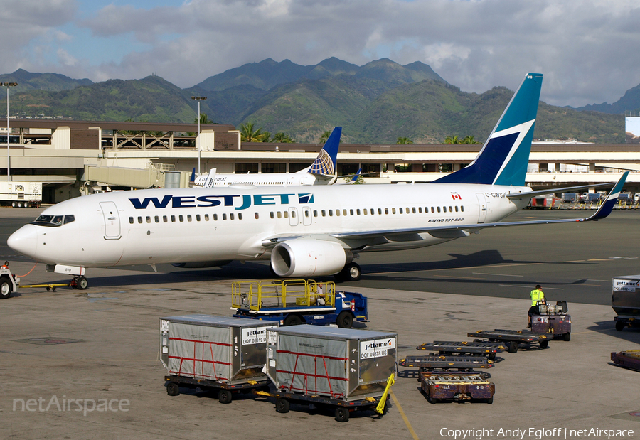 WestJet Boeing 737-8CT (C-GWSV) | Photo 262611
