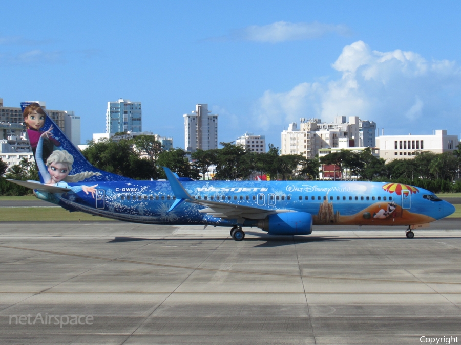 WestJet Boeing 737-8CT (C-GWSV) | Photo 290710