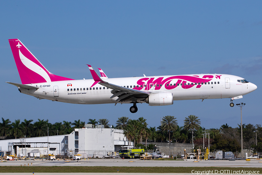 Swoop Boeing 737-8CT (C-GYSD) | Photo 612347