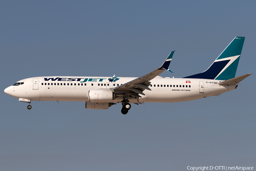 WestJet Boeing 737-8CT (C-GYSD) | Photo 201760