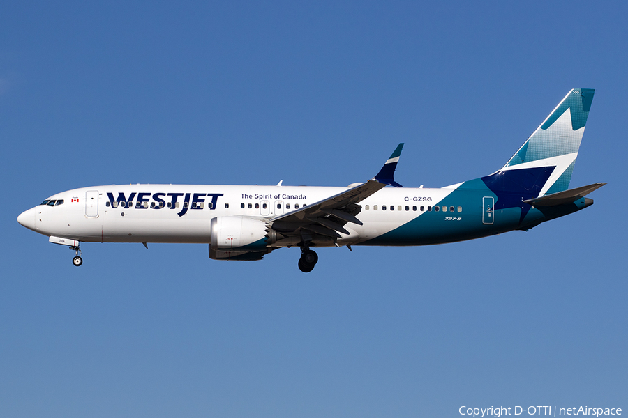 WestJet Boeing 737-8 MAX (C-GZSG) | Photo 547479