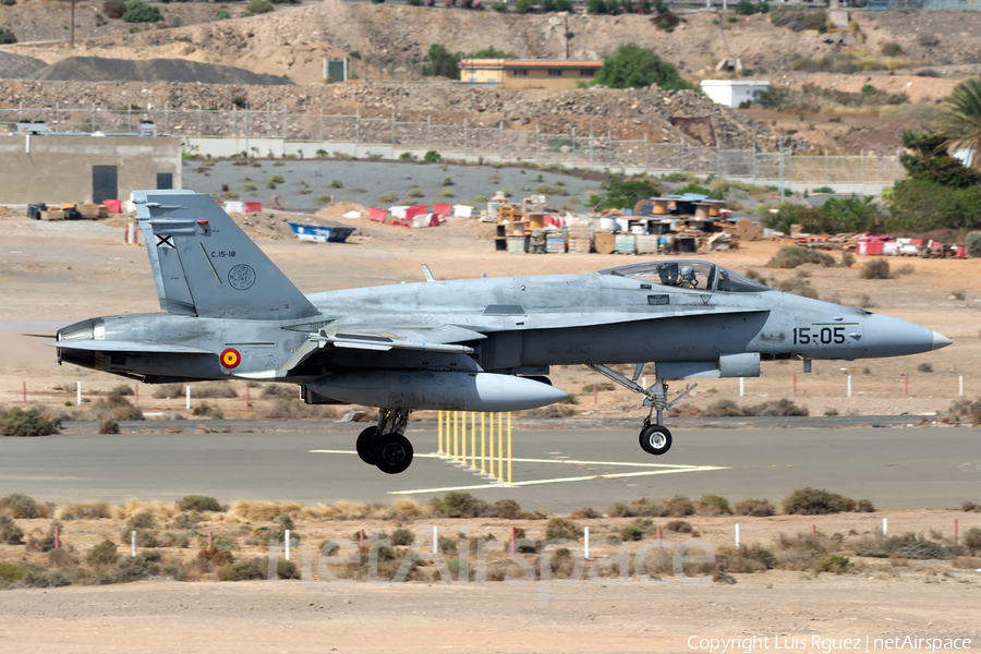 Spanish Air Force (Ejército del Aire) McDonnell Douglas EF-18A+ Hornet (C.15-18) | Photo 483807