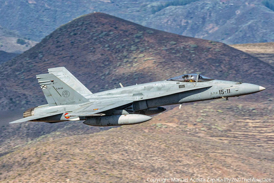 Spanish Air Force (Ejército del Aire) McDonnell Douglas EF-18M Hornet (C.15-24) | Photo 412800