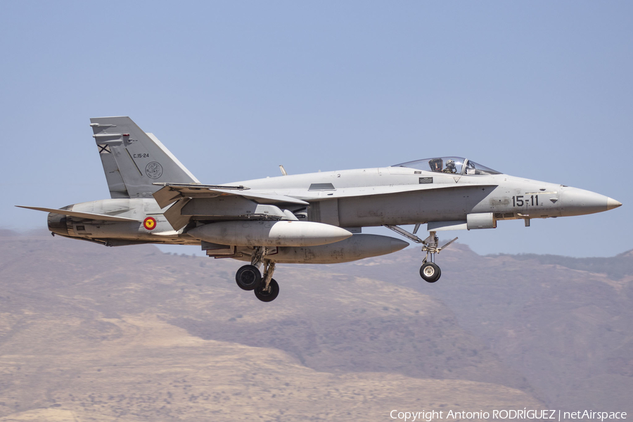 Spanish Air Force (Ejército del Aire) McDonnell Douglas EF-18M Hornet (C.15-24) | Photo 570673
