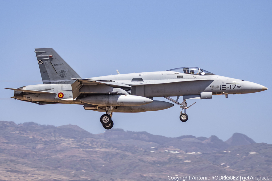 Spanish Air Force (Ejército del Aire) McDonnell Douglas EF-18M Hornet (C.15-30) | Photo 570671
