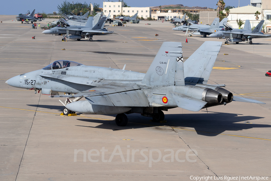 Spanish Air Force (Ejército del Aire) McDonnell Douglas EF-18M Hornet (C.15-40) | Photo 486853