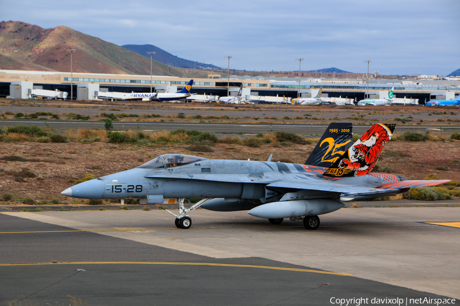 Spanish Air Force (Ejército del Aire) McDonnell Douglas EF-18A Hornet (C.15-41) | Photo 365442