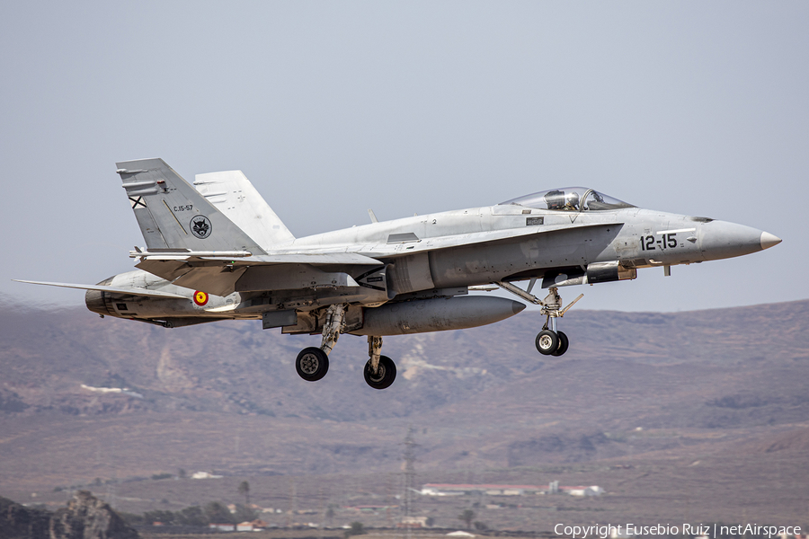 Spanish Air Force (Ejército del Aire) McDonnell Douglas EF-18M Hornet (C.15-57) | Photo 476696