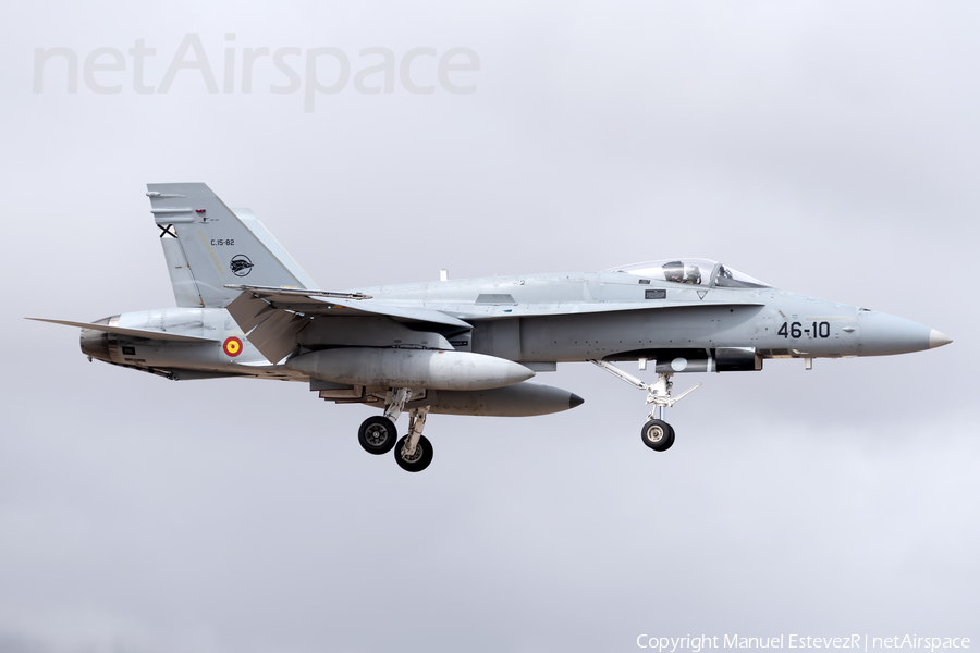 Spanish Air Force (Ejército del Aire) McDonnell Douglas F/A-18A+ Hornet (C.15-82) | Photo 408869
