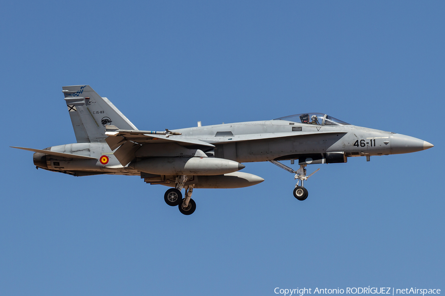 Spanish Air Force (Ejército del Aire) McDonnell Douglas F/A-18A+ Hornet (C.15-83) | Photo 392007