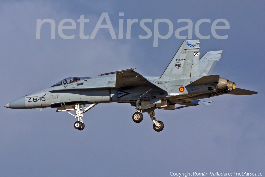 Spanish Air Force (Ejército del Aire) McDonnell Douglas F/A-18A+ Hornet (C.15-87) | Photo 340859