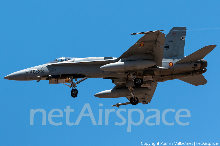 Spanish Air Force (Ejército del Aire) McDonnell Douglas F/A-18A+ Hornet (C.15-94) | Photo 450475