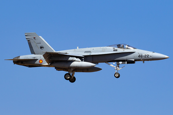 Spanish Air Force (Ejército del Aire) McDonnell Douglas F/A-18A+ Hornet (C.15-94) at  Gran Canaria, Spain