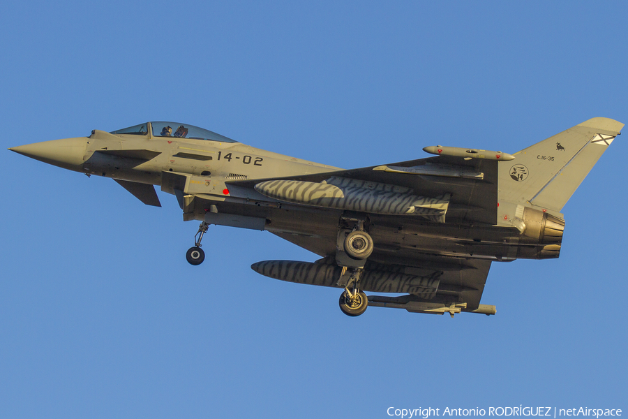 Spanish Air Force (Ejército del Aire) Eurofighter EF2000 Typhoon (C.16-35) | Photo 140330