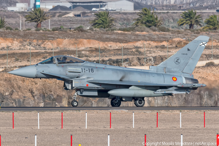 Spanish Air Force (Ejército del Aire) Eurofighter EF2000 Typhoon (C.16-40) | Photo 218425