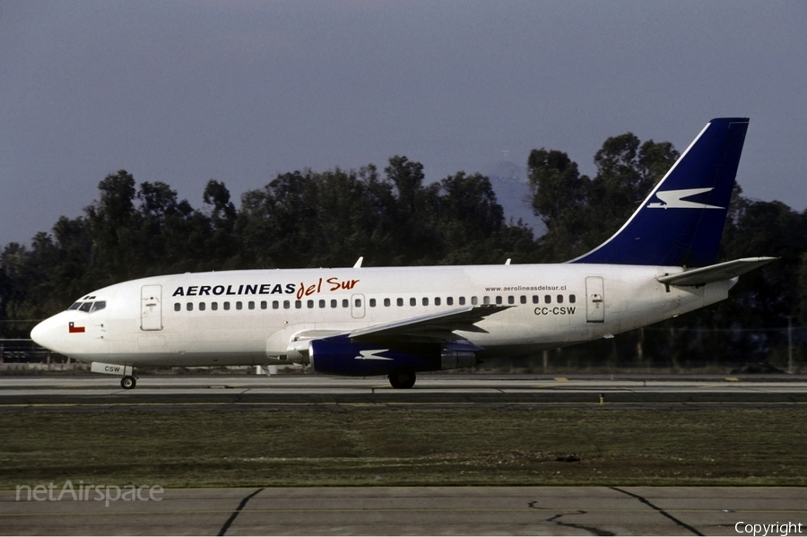 Aerolineas del Sur Boeing 737-228(Adv) (CC-CSW) | Photo 44659