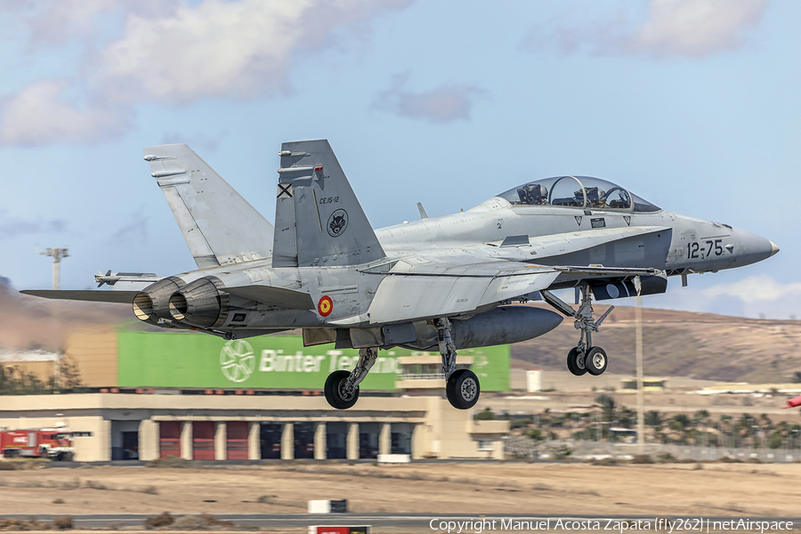 Spanish Air Force (Ejército del Aire) McDonnell Douglas EF-18B+ Hornet (CE.15-12) | Photo 524093