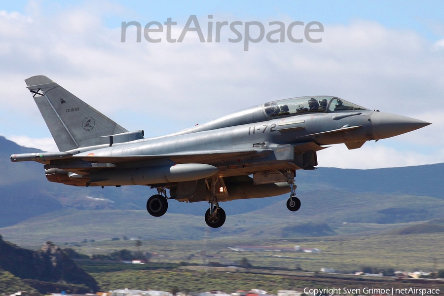 Spanish Air Force (Ejército del Aire) Eurofighter EF2000(T) Typhoon (CE.16-03) | Photo 142598