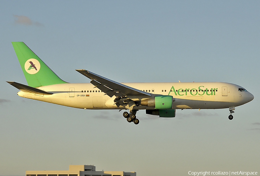 AeroSur Boeing 767-260(ER) (CP-2521) | Photo 69303