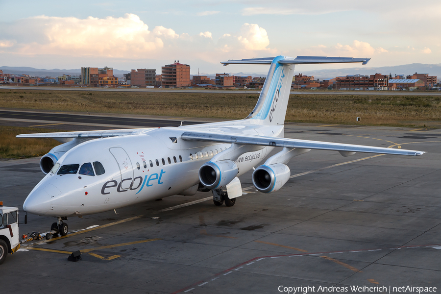 EcoJet BAe Systems BAe-146-RJ85 (CP-2814) | Photo 252765