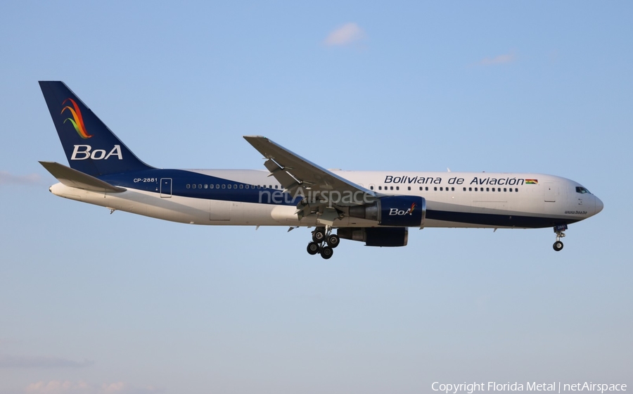 Boliviana de Aviacion Boeing 767-33A(ER) (CP-2881) | Photo 306916