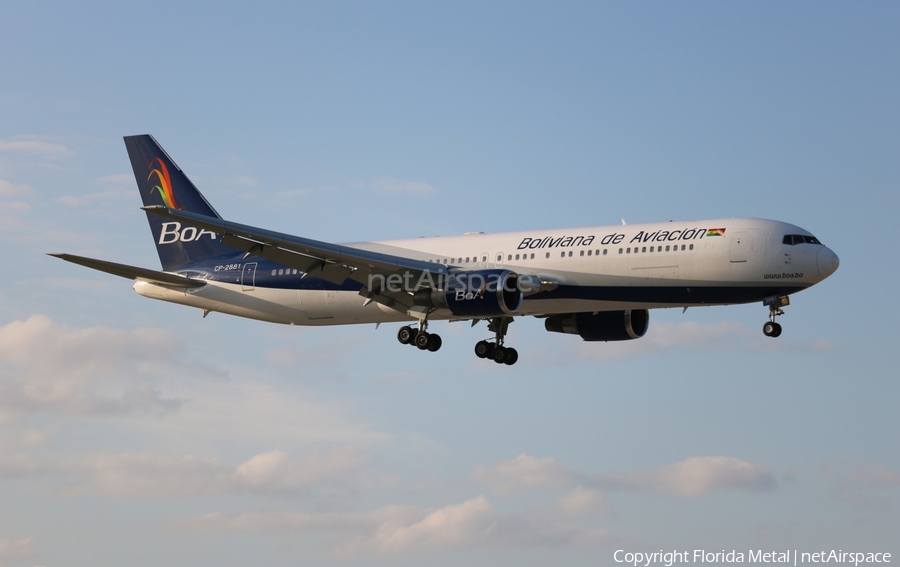 Boliviana de Aviacion Boeing 767-33A(ER) (CP-2881) | Photo 569951