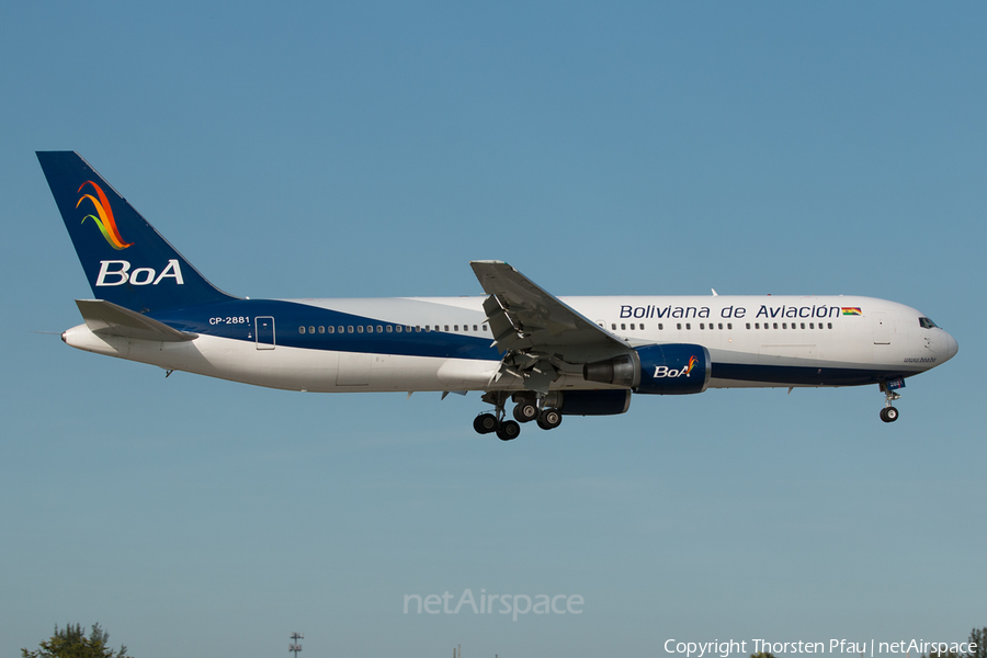 Boliviana de Aviacion Boeing 767-33A(ER) (CP-2881) | Photo 99083