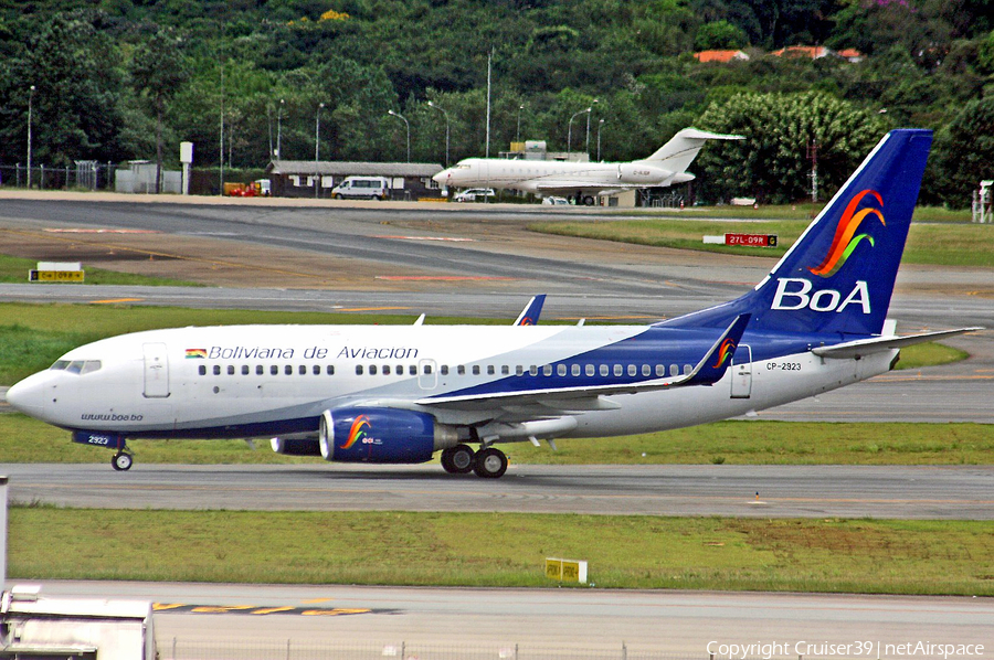 Boliviana de Aviacion Boeing 737-7Q8 (CP-2923) | Photo 143885