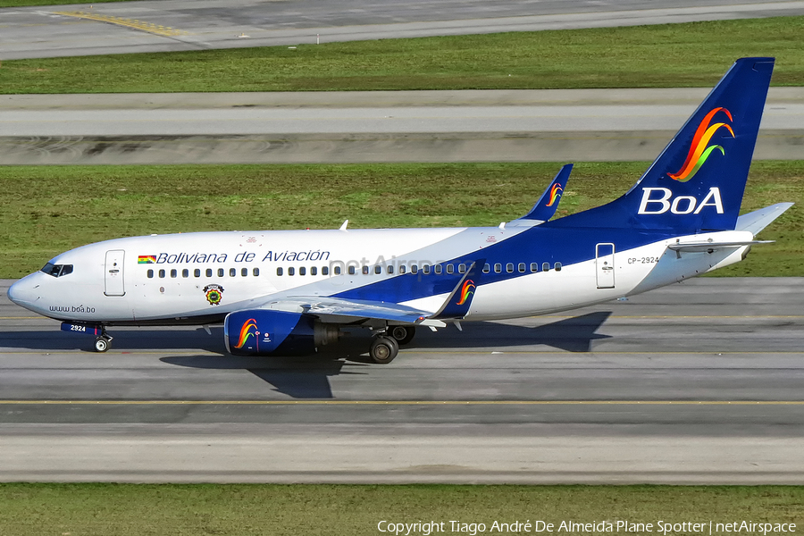 Boliviana de Aviacion Boeing 737-7Q8 (CP-2924) | Photo 512178