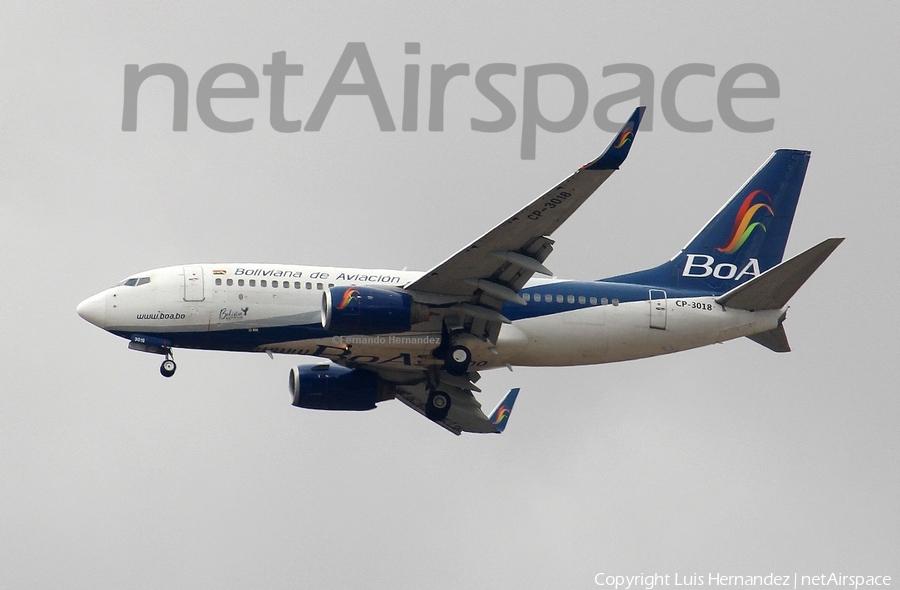 Boliviana de Aviacion Boeing 737-73A (CP-3018) | Photo 401518