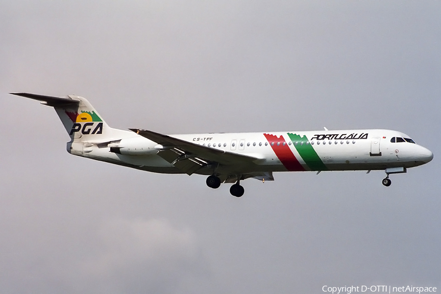 PGA Portugalia Airlines Fokker 100 (CS-TPF) | Photo 179505