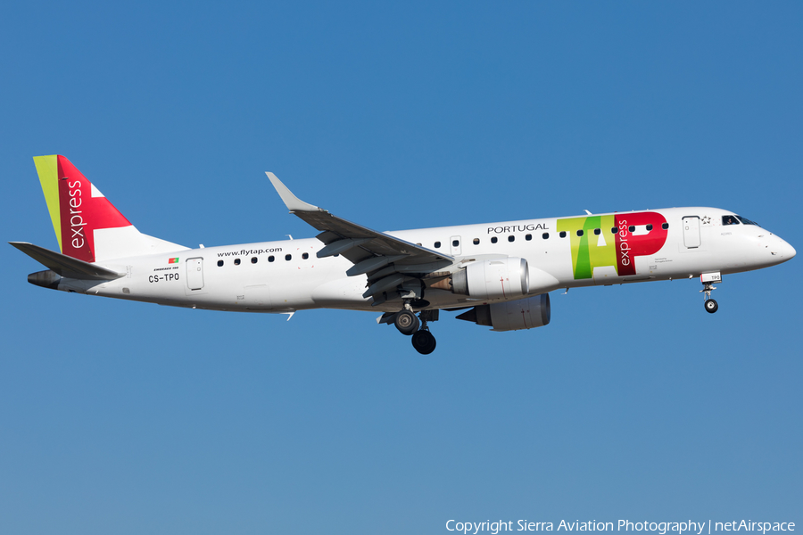 TAP Express (Portugalia) Embraer ERJ-190LR (ERJ-190-100LR) (CS-TPO) | Photo 324516