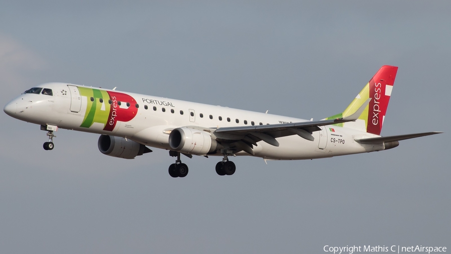 TAP Express (Portugalia) Embraer ERJ-190LR (ERJ-190-100LR) (CS-TPO) | Photo 428240