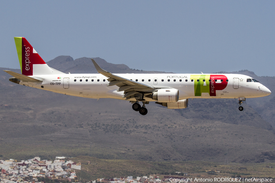 TAP Express (Portugalia) Embraer ERJ-190LR (ERJ-190-100LR) (CS-TPP) | Photo 169122