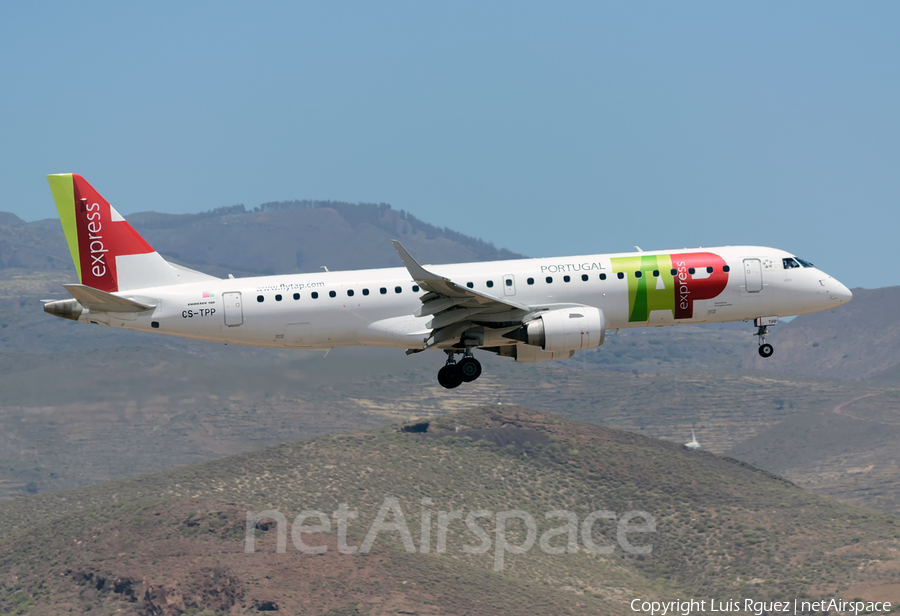 TAP Express (Portugalia) Embraer ERJ-190LR (ERJ-190-100LR) (CS-TPP) | Photo 247073