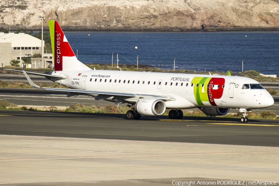 TAP Express (Portugalia) Embraer ERJ-190LR (ERJ-190-100LR) (CS-TPU) | Photo 211163