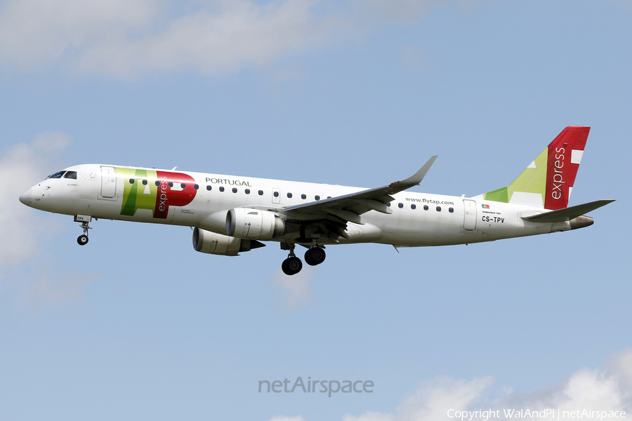 TAP Express (Portugalia) Embraer ERJ-190LR (ERJ-190-100LR) (CS-TPV) | Photo 520364