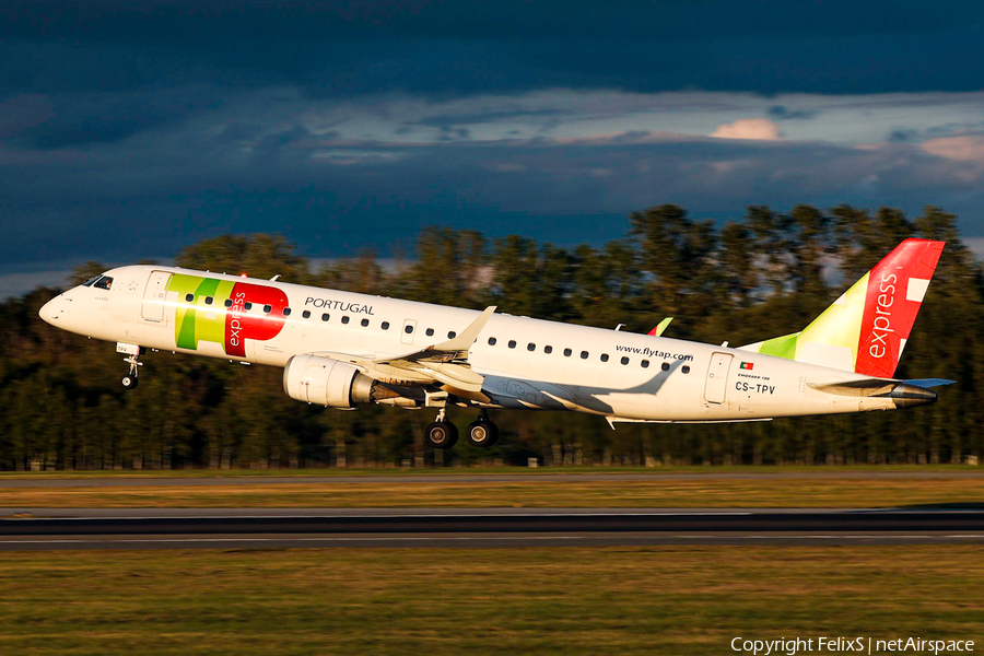 TAP Express (Portugalia) Embraer ERJ-190LR (ERJ-190-100LR) (CS-TPV) | Photo 527367