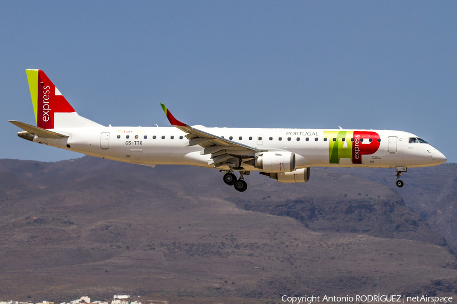 TAP Express (Portugalia) Embraer ERJ-195AR (ERJ-190-200 IGW) (CS-TTX) | Photo 187294