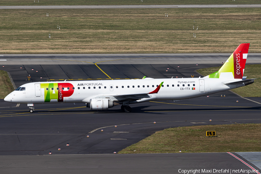 TAP Express (Portugalia) Embraer ERJ-195AR (ERJ-190-200 IGW) (CS-TTX) | Photo 500175