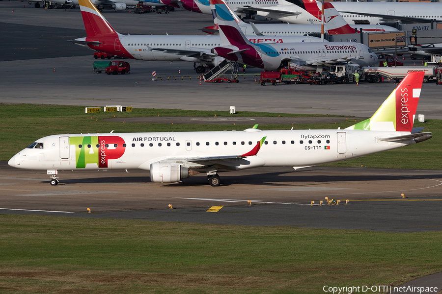 TAP Express (Portugalia) Embraer ERJ-195AR (ERJ-190-200 IGW) (CS-TTY) | Photo 535185