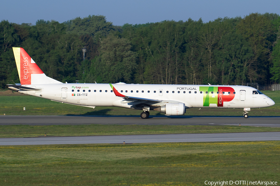 TAP Express (Portugalia) Embraer ERJ-195AR (ERJ-190-200 IGW) (CS-TTZ) | Photo 569181