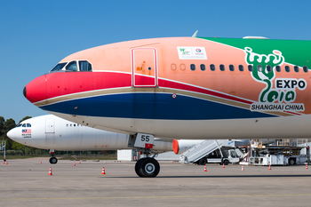 China Eastern Airlines Airbus A340-642 (D-AAAS) at  Schwerin-Parchim, Germany