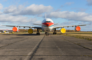 China Eastern Airlines Airbus A340-642 (D-AAAZ) at  Schwerin-Parchim, Germany