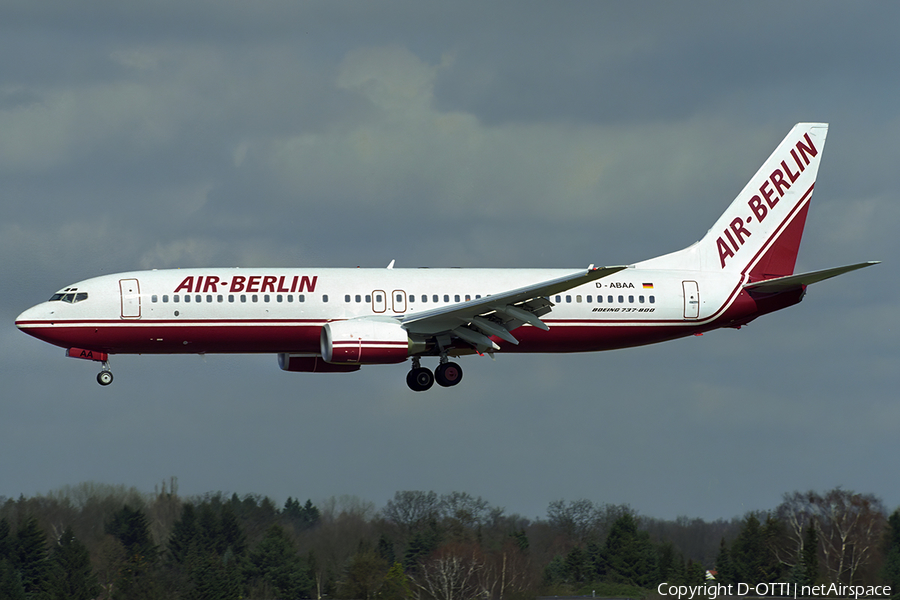 Air Berlin Boeing 737-8Q8 (D-ABAA) | Photo 567545