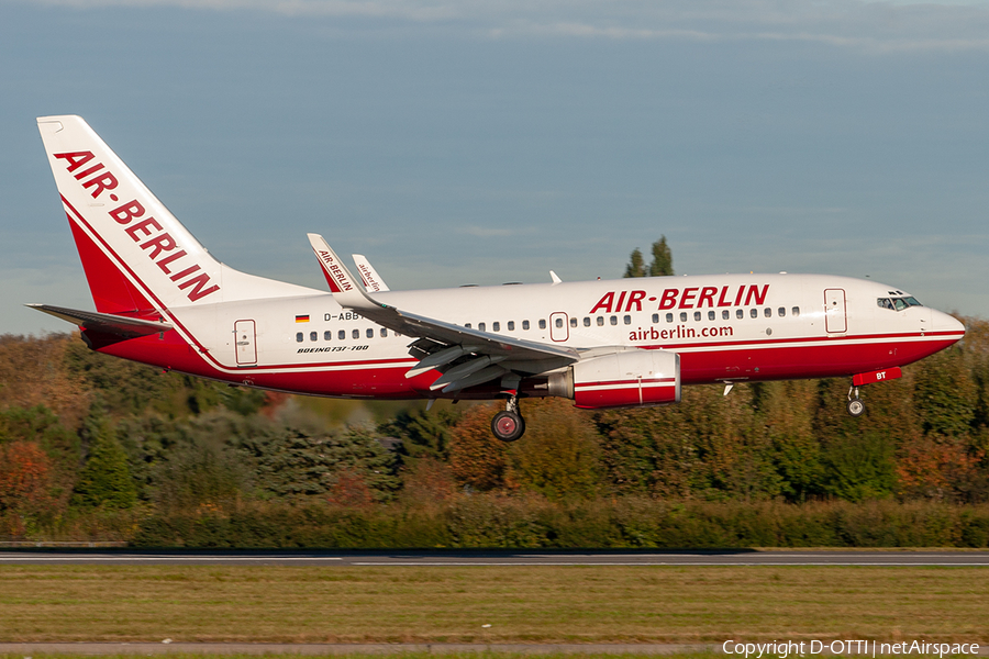 Air Berlin Boeing 737-76N (D-ABBT) | Photo 318078